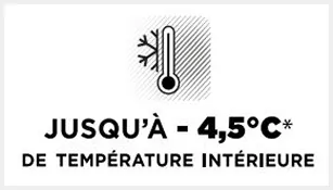 Jusqu'à -4.5 degrés de température intérieure